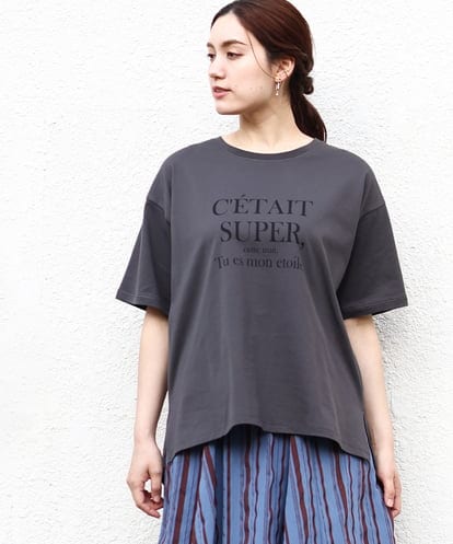 OLKHV56054 eur3 【大きいサイズ/a.v.v×eur3】コットンロゴTシャツ
