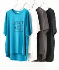 OLKHV56054 eur3(エウルキューブ) 【大きいサイズ/a.v.v×eur3】コットンロゴTシャツ ブラック(94)