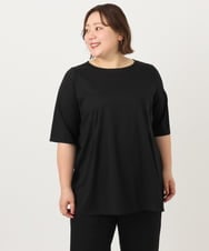 OLKIA45079 eur3(エウルキューブ) 【大きいサイズ/接触冷感】タックジャージートップス ブラック(94)