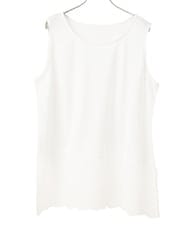 OLKIA47049 eur3(エウルキューブ) 【大きいサイズ】裾レースタンクトップ ホワイト(90)