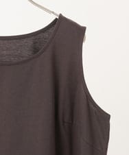 OLKIA47049 eur3(エウルキューブ) 【WEB先行販売】【大きいサイズ】裾レースタンクトップ ダークグレー(93)