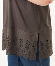 OLKIA47049 eur3(エウルキューブ) 【大きいサイズ】裾レースタンクトップ ダークグレー(93)