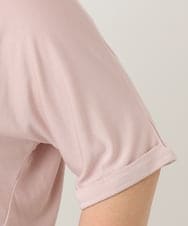 OLKIA50054 eur3(エウルキューブ) 【WEB先行販売】【大きいサイズ/接触冷感】UVカットロールアップスリーブTシャツ ライトピンク(01)