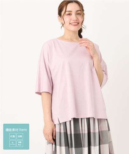 OLKIA51064 eur3 【大きいサイズ/抗菌・消臭】コットンラグランスリーブトップス