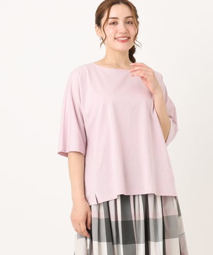 OLKIA51064 eur3 【WEB先行販売】【大きいサイズ/抗菌・消臭】コットンラグランスリーブトップス