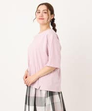 OLKIA51064 eur3(エウルキューブ) 【WEB先行販売】【大きいサイズ/抗菌・消臭】コットンラグランスリーブトップス ピンク(03)