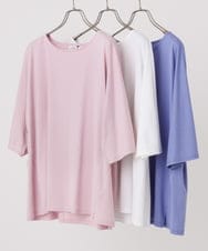OLKIA51064 eur3(エウルキューブ) 【大きいサイズ/抗菌・消臭】コットンラグランスリーブトップス ピンク(03)