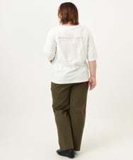 OLKIA52054 eur3(エウルキューブ) 【大きいサイズ】アニバーサリーバックプリントTシャツ ホワイト(90)