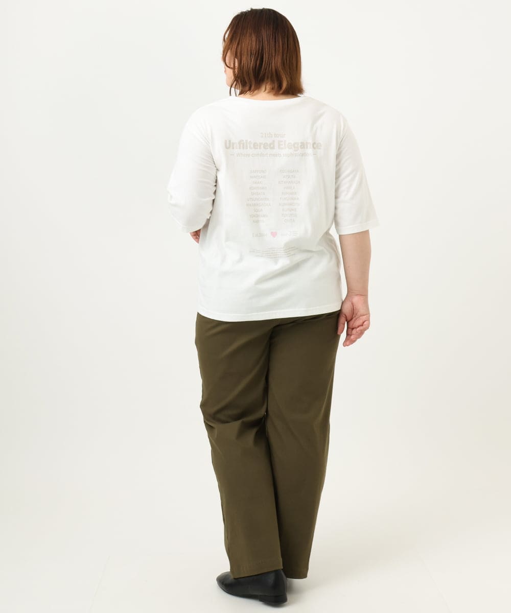 OLKIA52054 eur3(エウルキューブ) 【大きいサイズ】アニバーサリーバックプリントTシャツ ホワイト(90)