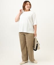 OLKIA52054 eur3(エウルキューブ) 【大きいサイズ】アニバーサリーバックプリントTシャツ ホワイト(90)