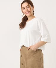 OLKIA52054 eur3(エウルキューブ) 【大きいサイズ】アニバーサリーバックプリントTシャツ ホワイト(90)