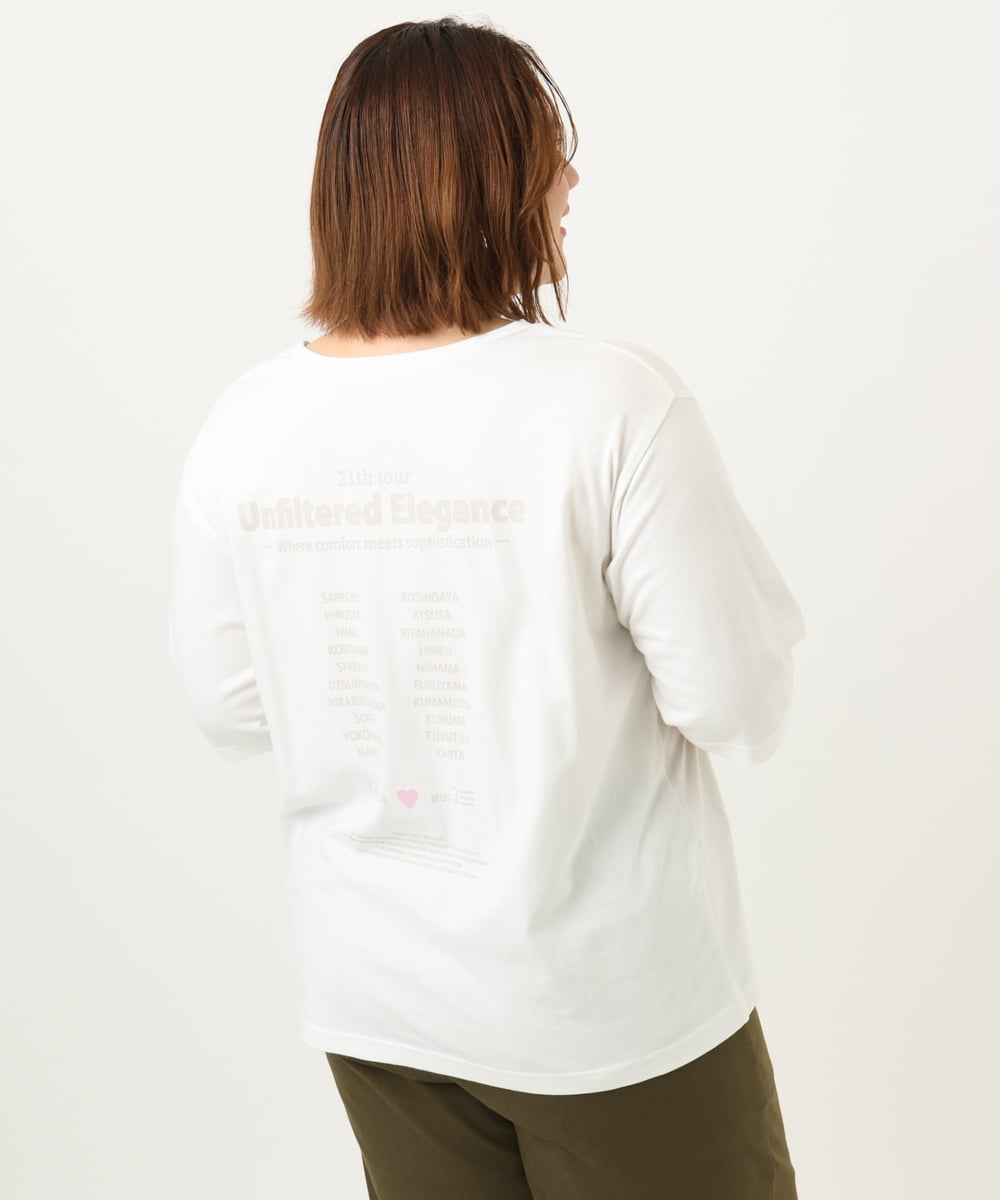 OLKIA52054 eur3(エウルキューブ) 【大きいサイズ】アニバーサリーバックプリントTシャツ ホワイト(90)