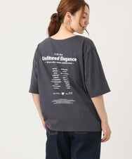 OLKIA52054 eur3(エウルキューブ) 【大きいサイズ】アニバーサリーバックプリントTシャツ ダークグレー(93)