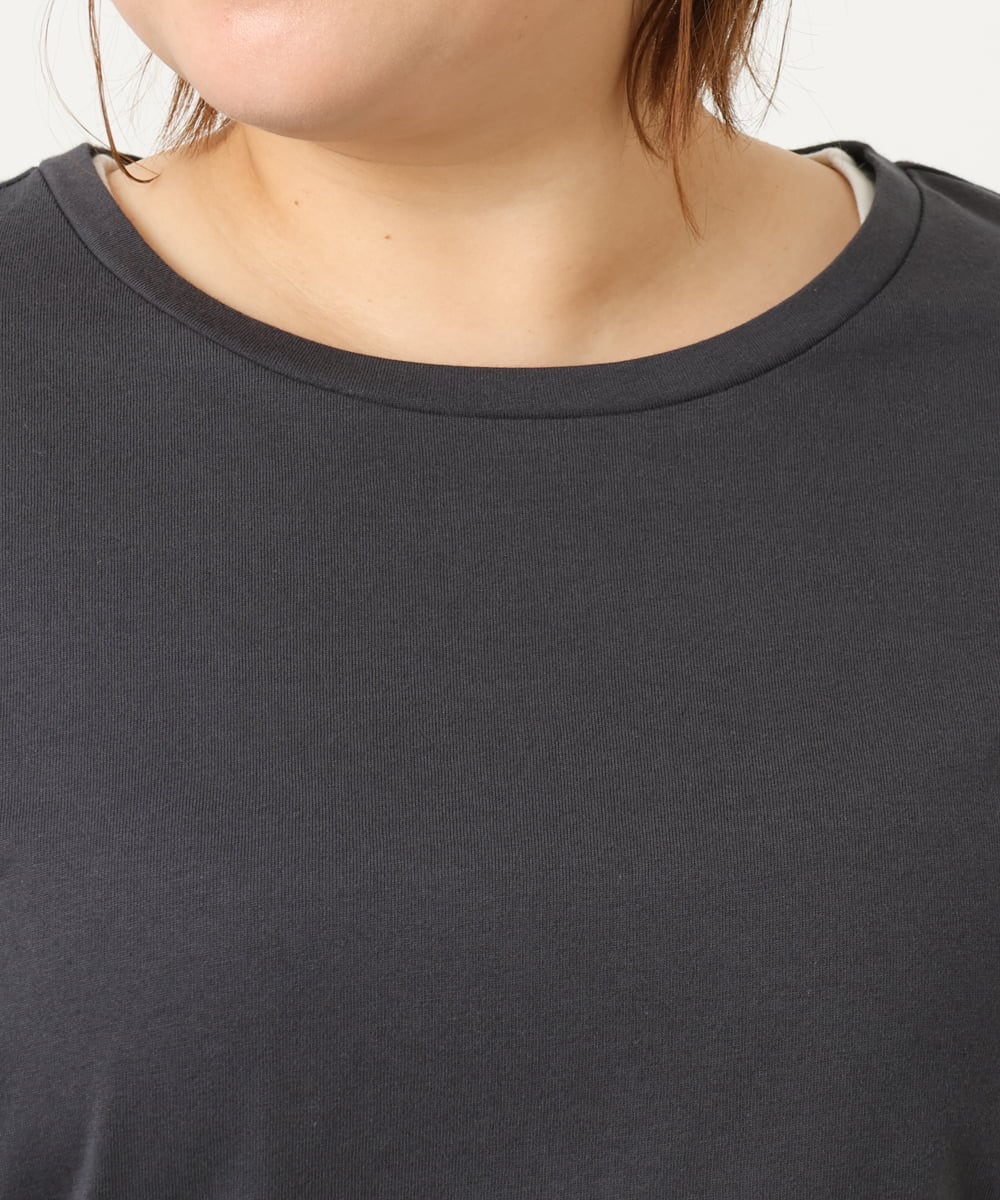 OLKIA52054 eur3(エウルキューブ) 【大きいサイズ】アニバーサリーバックプリントTシャツ ダークグレー(93)