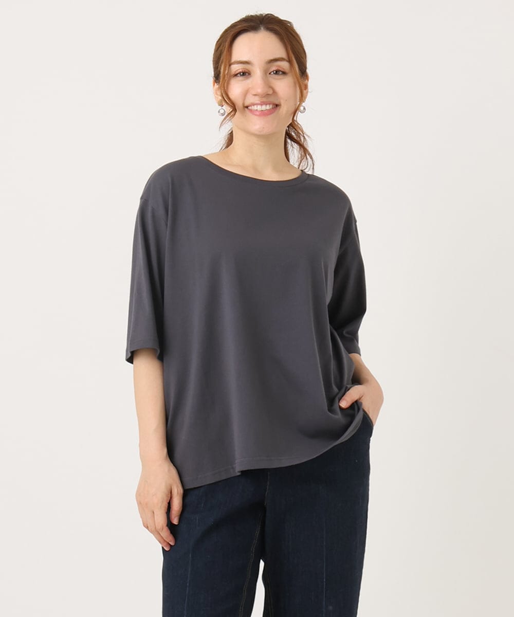 OLKIA52054 eur3(エウルキューブ) 【大きいサイズ】アニバーサリーバックプリントTシャツ ダークグレー(93)
