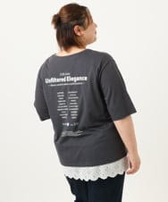 OLKIA52054 eur3(エウルキューブ) 【大きいサイズ】アニバーサリーバックプリントTシャツ ダークグレー(93)
