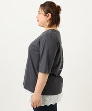 OLKIA52054 eur3(エウルキューブ) 【大きいサイズ】アニバーサリーバックプリントTシャツ ダークグレー(93)