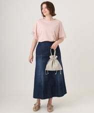 OLKID44064 eur3(エウルキューブ) 【WEB先行販売】【大きいサイズ/a.v.v×eur3】シアー切替フレアスリーブトップス ライトピンク