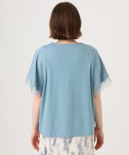 OLKID44064 eur3(エウルキューブ) 【WEB先行販売】【大きいサイズ/a.v.v×eur3】シアー切替フレアスリーブトップス ブルー