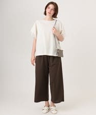OLKID44064 eur3(エウルキューブ) 【WEB先行販売】【大きいサイズ/a.v.v×eur3】シアー切替フレアスリーブトップス アイボリー