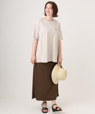 OLKID46069 eur3(エウルキューブ) 【WEB先行販売】【大きいサイズ】バックフレアロゴTシャツ ベージュ