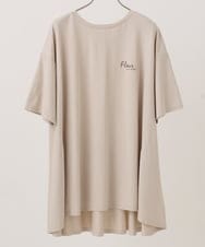 OLKID46069 eur3(エウルキューブ) 【WEB先行販売】【大きいサイズ】バックフレアロゴTシャツ ベージュ