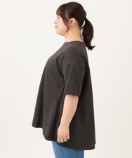 OLKID46069 eur3(エウルキューブ) 【WEB先行販売】【大きいサイズ】バックフレアロゴTシャツ ダークグレー