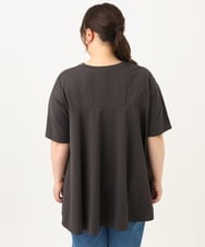 OLKID46069 eur3(エウルキューブ) 【WEB先行販売】【大きいサイズ】バックフレアロゴTシャツ ダークグレー
