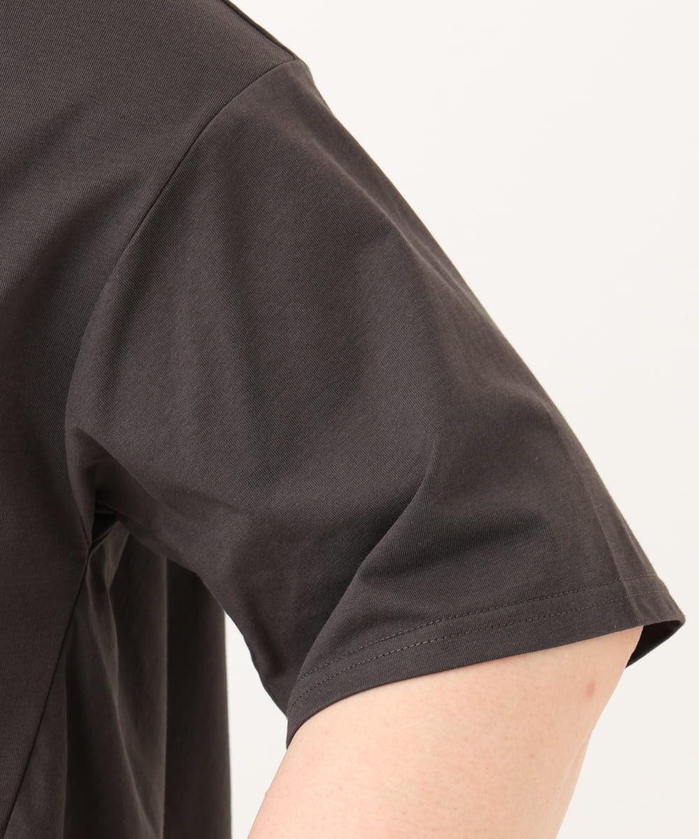 OLKID46069 eur3(エウルキューブ) 【WEB先行販売】【大きいサイズ】バックフレアロゴTシャツ ダークグレー
