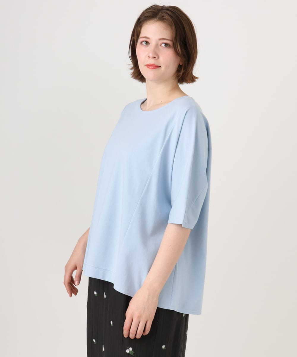 OLKID47069 eur3(エウルキューブ) 【大きいサイズ】バックギャザートップス ライトブルー