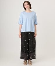 OLKID47069 eur3(エウルキューブ) 【大きいサイズ】バックギャザートップス ライトブルー
