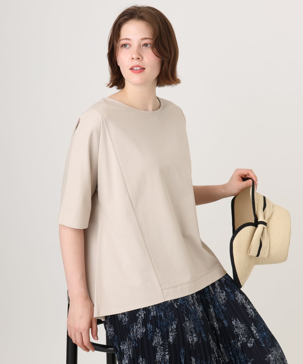 OLKID47069 eur3(エウルキューブ) 【大きいサイズ】バックギャザートップス グレージュ