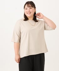 OLKID47069 eur3(エウルキューブ) 【大きいサイズ】バックギャザートップス グレージュ
