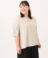 OLKID47069 eur3(エウルキューブ) 【大きいサイズ】バックギャザートップス グレージュ