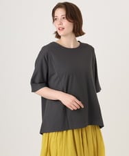 OLKID47069 eur3(エウルキューブ) 【大きいサイズ】バックギャザートップス ダークグレー