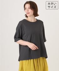 OLKID47069 eur3(エウルキューブ) 【大きいサイズ】バックギャザートップス ダークグレー