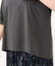 OLKID47069 eur3(エウルキューブ) 【大きいサイズ】バックギャザートップス ダークグレー