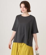OLKID47069 eur3(エウルキューブ) 【大きいサイズ】バックギャザートップス ダークグレー