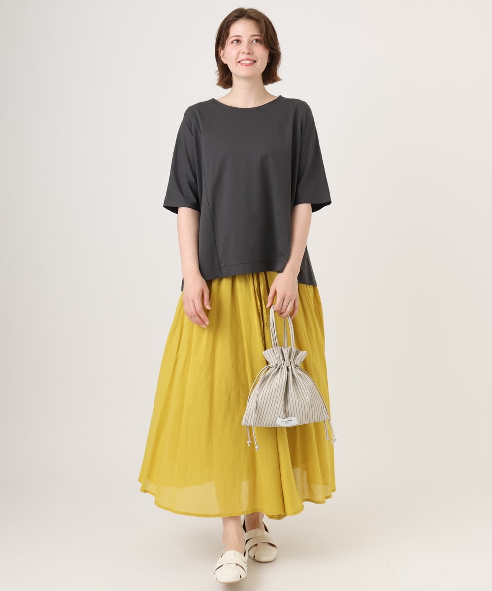 OLKID47069 eur3(エウルキューブ) 【大きいサイズ】バックギャザートップス ダークグレー