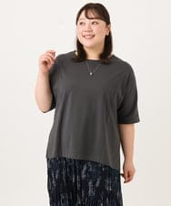 OLKID47069 eur3(エウルキューブ) 【大きいサイズ】バックギャザートップス ダークグレー