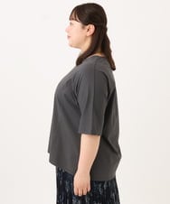 OLKID47069 eur3(エウルキューブ) 【大きいサイズ】バックギャザートップス ダークグレー