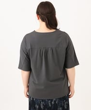 OLKID47069 eur3(エウルキューブ) 【大きいサイズ】バックギャザートップス ダークグレー