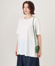 OLKID48079 eur3(エウルキューブ) 【大きいサイズ】シアーサテンヘムトップス ホワイト