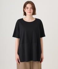 OLKID48079 eur3(エウルキューブ) 【大きいサイズ】シアーサテンヘムトップス ブラック