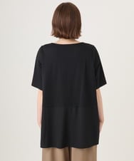 OLKID48079 eur3(エウルキューブ) 【大きいサイズ】シアーサテンヘムトップス ブラック