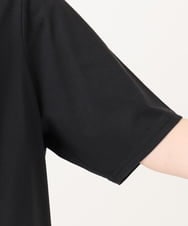 OLKID48079 eur3(エウルキューブ) 【大きいサイズ】シアーサテンヘムトップス ブラック