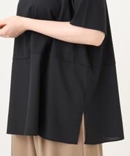 OLKID48079 eur3(エウルキューブ) 【大きいサイズ】シアーサテンヘムトップス ブラック