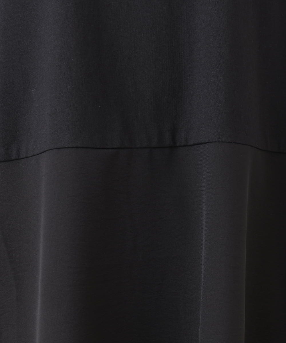 OLKID48079 eur3(エウルキューブ) 【大きいサイズ】シアーサテンヘムトップス ブラック
