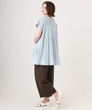 OLKID50079 eur3(エウルキューブ) 【WEB先行販売】【大きいサイズ/a.v.v×eur3】バックプリーツトップス ライトブルー