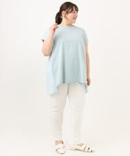 OLKID50079 eur3(エウルキューブ) 【WEB先行販売】【大きいサイズ/a.v.v×eur3】バックプリーツトップス ライトブルー